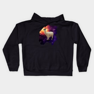 Llama in Outer Space Kids Hoodie